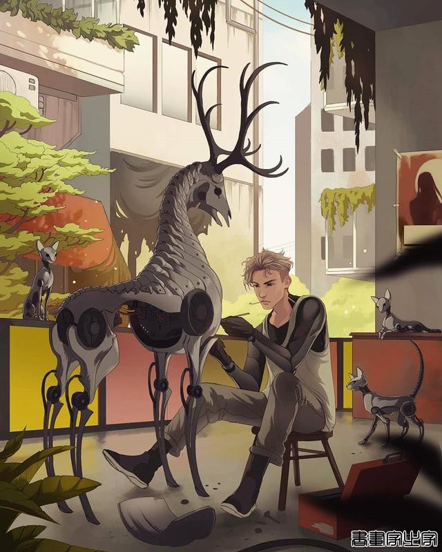 相当独特非常具有艺术性，充满浓郁装饰画风格的插画作品欣赏-8.jpg