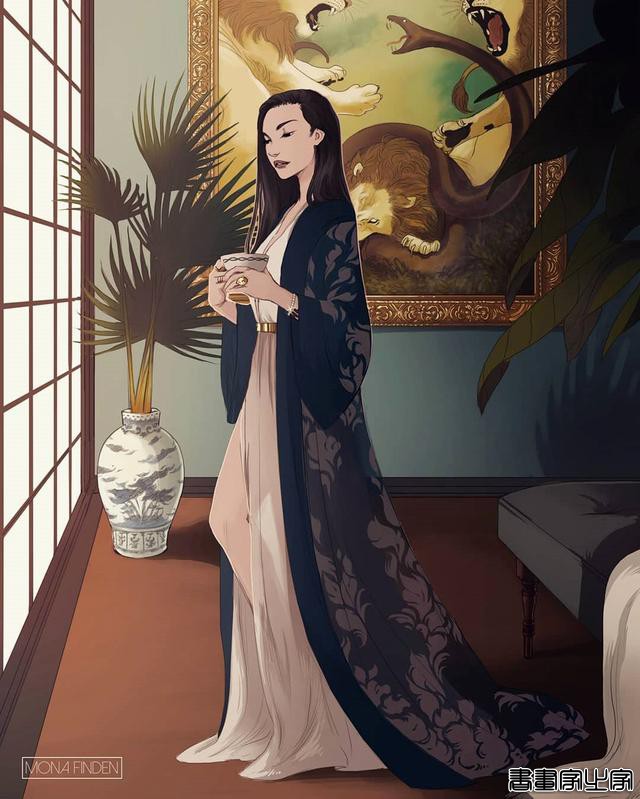 相当独特非常具有艺术性，充满浓郁装饰画风格的插画作品欣赏-13.jpg