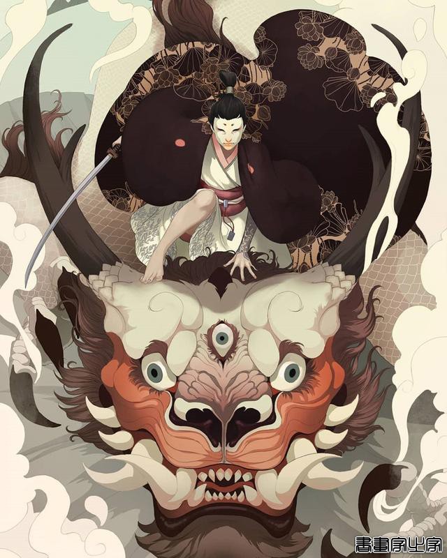 相当独特非常具有艺术性，充满浓郁装饰画风格的插画作品欣赏-15.jpg