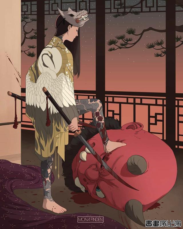 相当独特非常具有艺术性，充满浓郁装饰画风格的插画作品欣赏-18.jpg