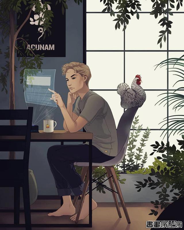相当独特非常具有艺术性，充满浓郁装饰画风格的插画作品欣赏-17.jpg