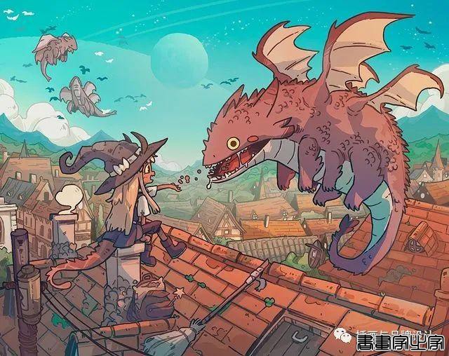 插画丨插画师笔下奇异的世界，充满了幻想和创意的插画，场景和构图设计都十分有趣-45.jpg