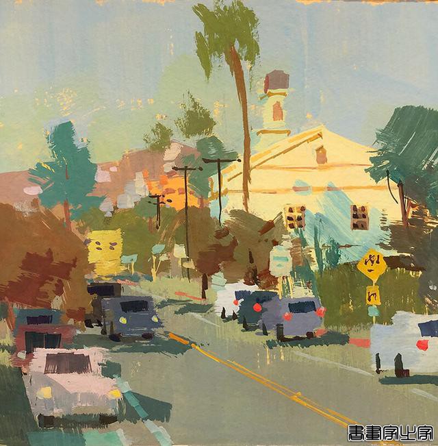 温馨的画风！Tommy Kim街景插画作品-8.jpg