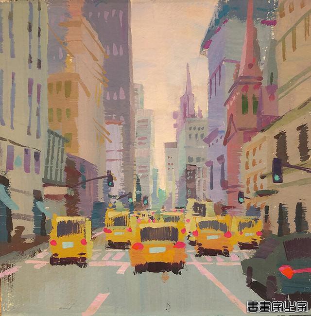 温馨的画风！Tommy Kim街景插画作品-9.jpg
