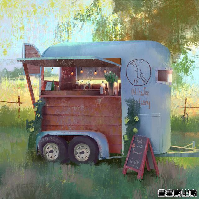温馨的画风！Tommy Kim街景插画作品-16.jpg