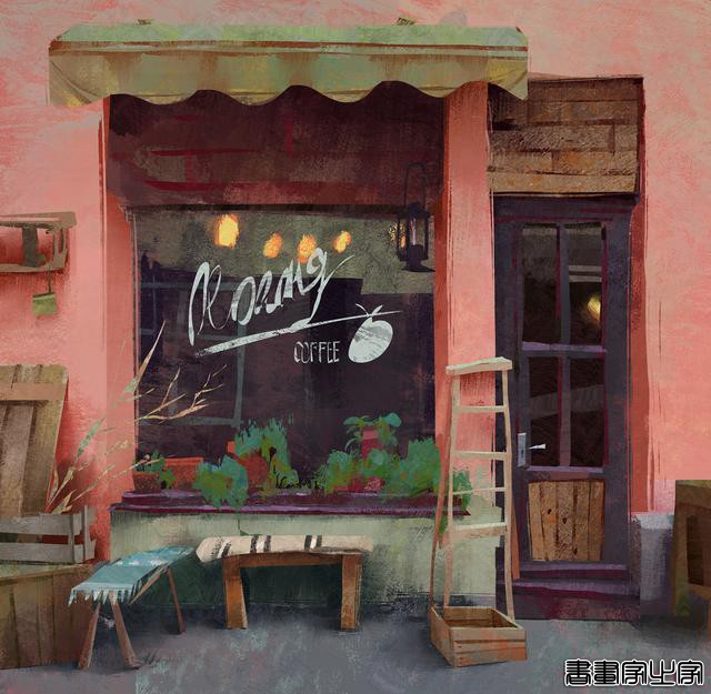 温馨的画风！Tommy Kim街景插画作品-18.jpg