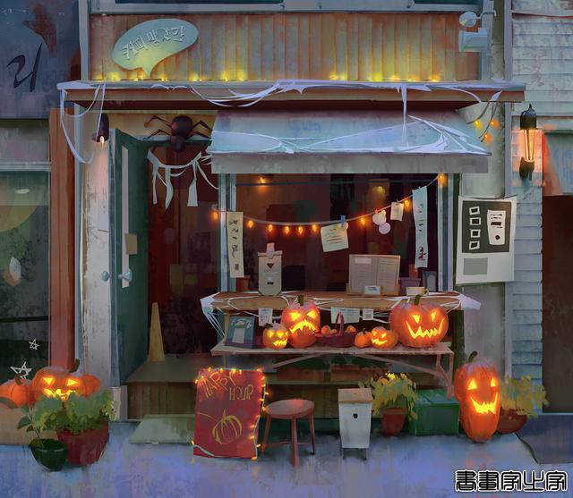 温馨的画风！Tommy Kim街景插画作品-17.jpg