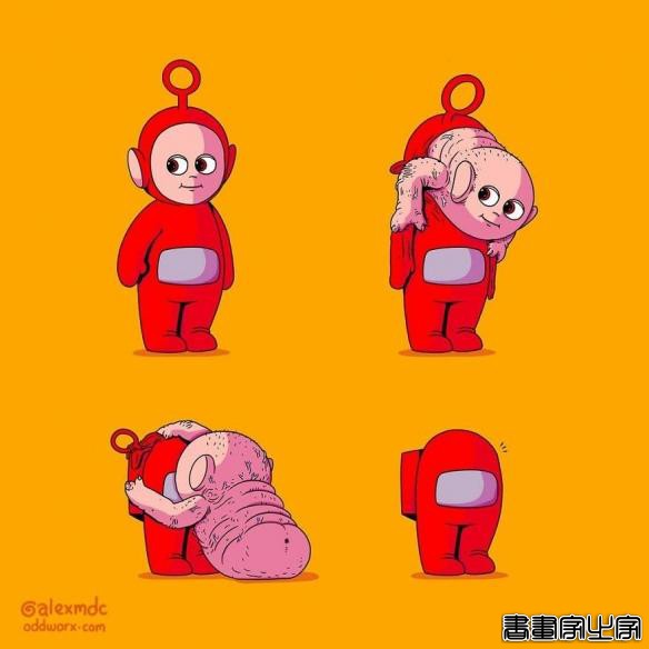 童年再度崩坏！10张艺术家恶搞插画：小智吃掉皮卡丘-8.jpg