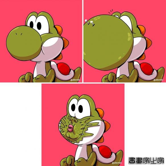 童年再度崩坏！10张艺术家恶搞插画：小智吃掉皮卡丘-10.jpg