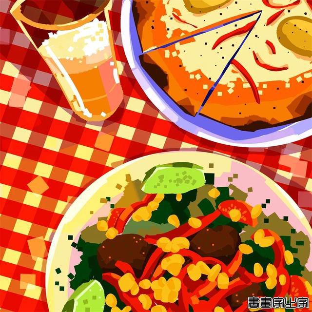 一组治愈系餐饮插画创意-12.jpg