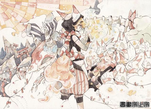 插画欣赏｜一组色彩缤纷的水彩人物画，辣么好看还不进来看-11.jpg