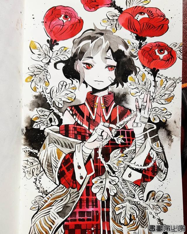 插画师 marutibitamin 笔下的一组水彩人物手绘 ? ???-8.jpg