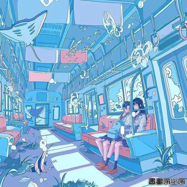 日本插画师いちこ?飴笔下关于学生时代的幻想插画作品（壁纸）-5.jpg