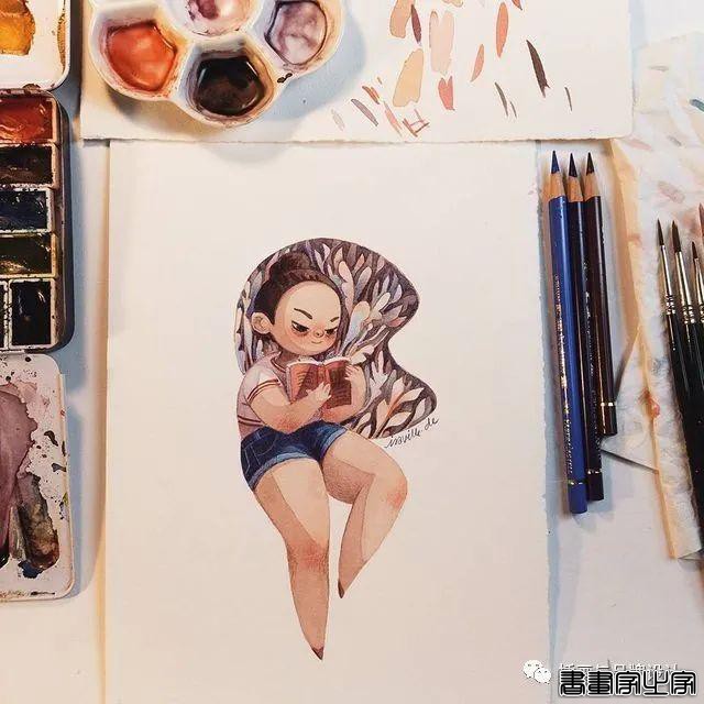 手绘丨颜色超好看的水彩插画，可爱至极的笔触勾勒出生活最自然丰富的景致-5.jpg