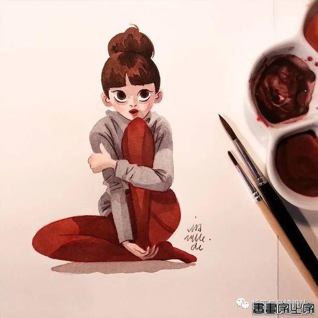 手绘丨颜色超好看的水彩插画，可爱至极的笔触勾勒出生活最自然丰富的景致-8.jpg
