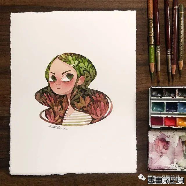 手绘丨颜色超好看的水彩插画，可爱至极的笔触勾勒出生活最自然丰富的景致-7.jpg