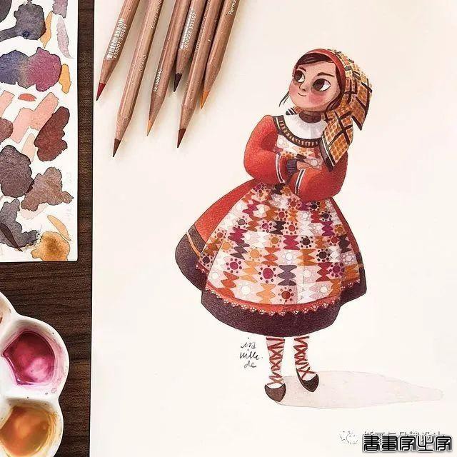 手绘丨颜色超好看的水彩插画，可爱至极的笔触勾勒出生活最自然丰富的景致-12.jpg