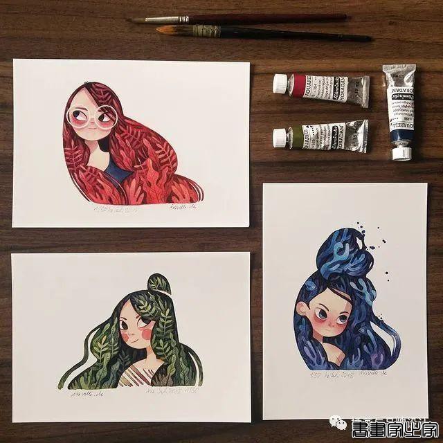 手绘丨颜色超好看的水彩插画，可爱至极的笔触勾勒出生活最自然丰富的景致-13.jpg