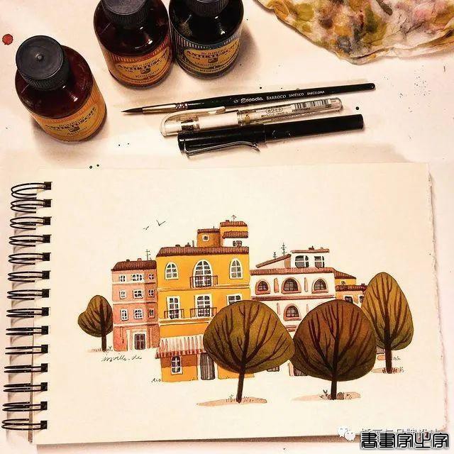 手绘丨颜色超好看的水彩插画，可爱至极的笔触勾勒出生活最自然丰富的景致-15.jpg