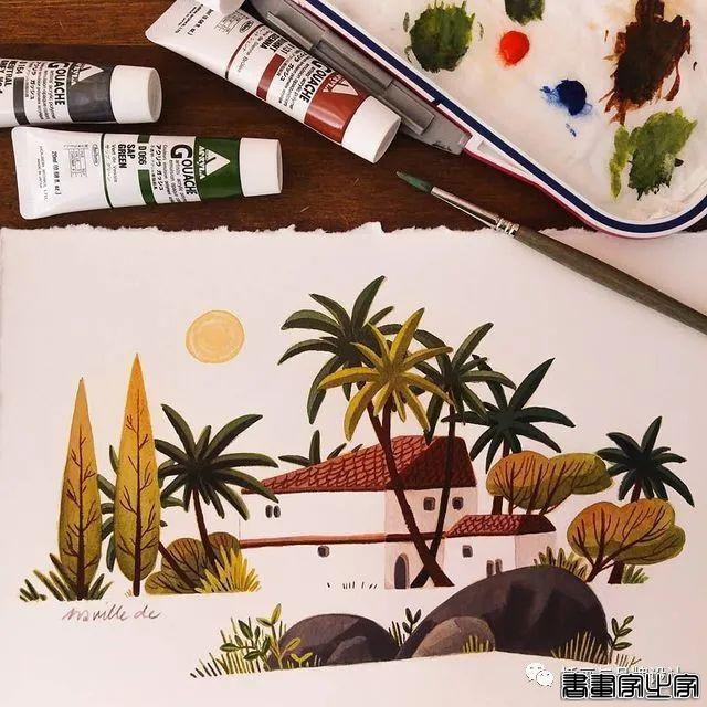 手绘丨颜色超好看的水彩插画，可爱至极的笔触勾勒出生活最自然丰富的景致-19.jpg