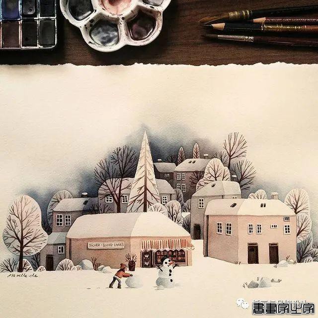 手绘丨颜色超好看的水彩插画，可爱至极的笔触勾勒出生活最自然丰富的景致-20.jpg