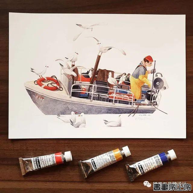手绘丨颜色超好看的水彩插画，可爱至极的笔触勾勒出生活最自然丰富的景致-29.jpg