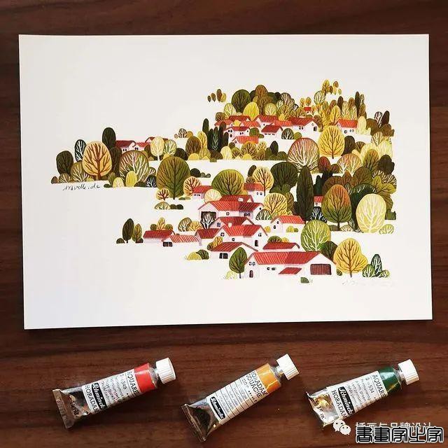 手绘丨颜色超好看的水彩插画，可爱至极的笔触勾勒出生活最自然丰富的景致-28.jpg