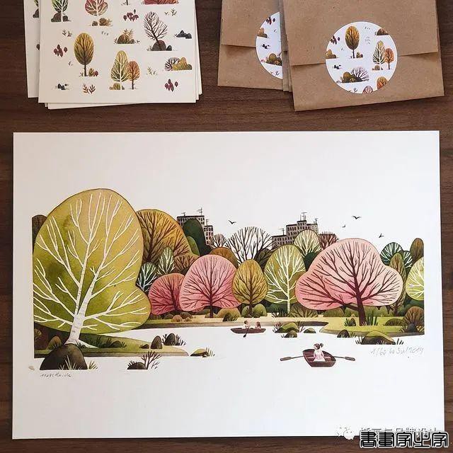 手绘丨颜色超好看的水彩插画，可爱至极的笔触勾勒出生活最自然丰富的景致-31.jpg