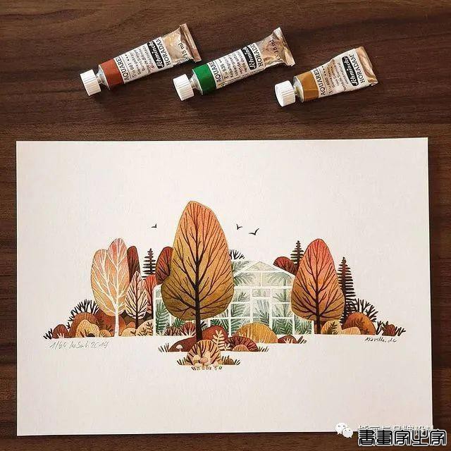 手绘丨颜色超好看的水彩插画，可爱至极的笔触勾勒出生活最自然丰富的景致-36.jpg