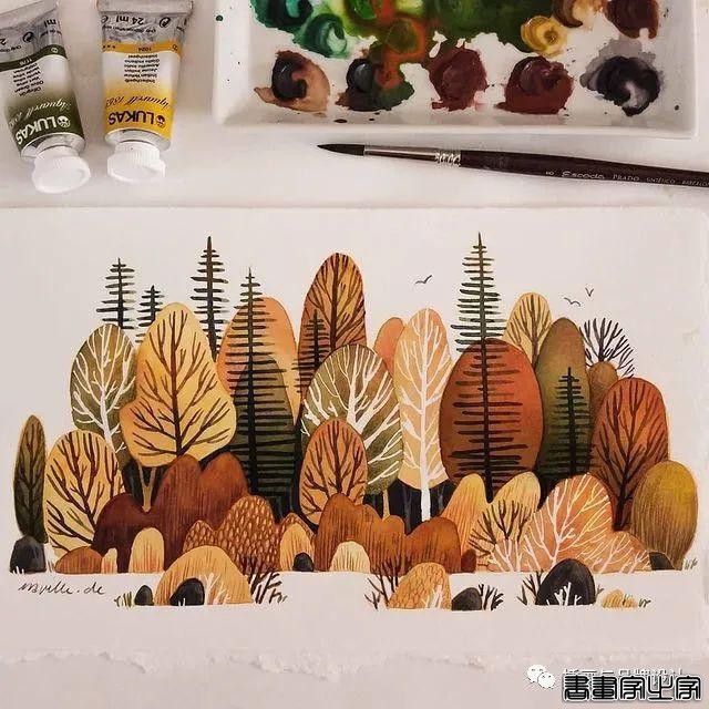 手绘丨颜色超好看的水彩插画，可爱至极的笔触勾勒出生活最自然丰富的景致-39.jpg