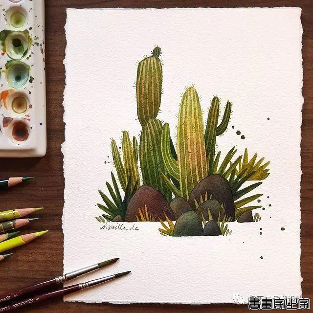 手绘丨颜色超好看的水彩插画，可爱至极的笔触勾勒出生活最自然丰富的景致-44.jpg