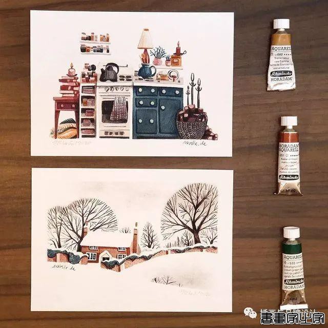 手绘丨颜色超好看的水彩插画，可爱至极的笔触勾勒出生活最自然丰富的景致-43.jpg