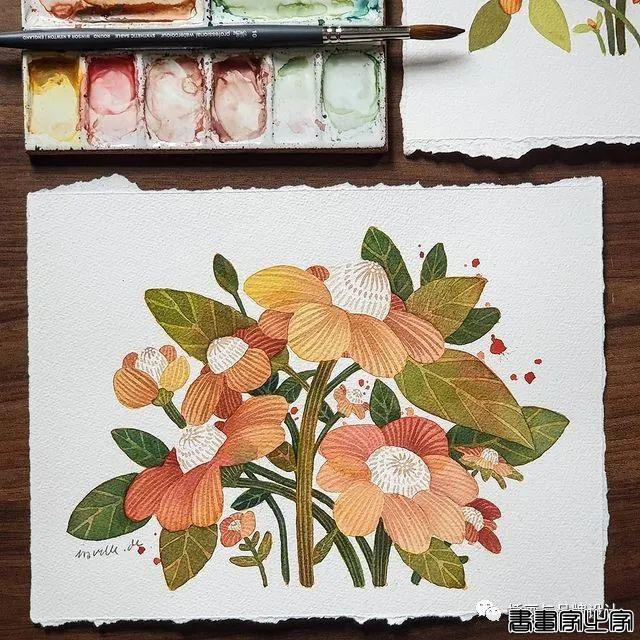 手绘丨颜色超好看的水彩插画，可爱至极的笔触勾勒出生活最自然丰富的景致-48.jpg