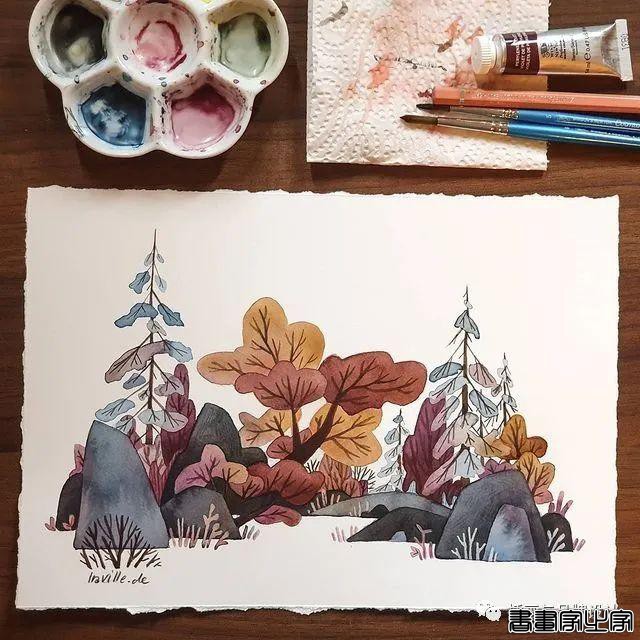手绘丨颜色超好看的水彩插画，可爱至极的笔触勾勒出生活最自然丰富的景致-47.jpg