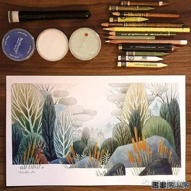 手绘丨颜色超好看的水彩插画，可爱至极的笔触勾勒出生活最自然丰富的景致-46.jpg