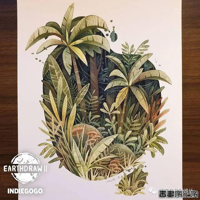 手绘丨颜色超好看的水彩插画，可爱至极的笔触勾勒出生活最自然丰富的景致-51.jpg