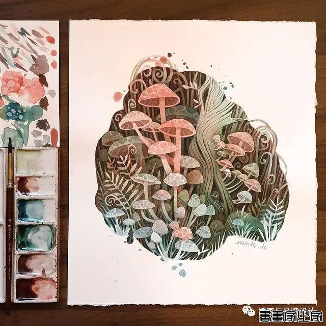 手绘丨颜色超好看的水彩插画，可爱至极的笔触勾勒出生活最自然丰富的景致-50.jpg