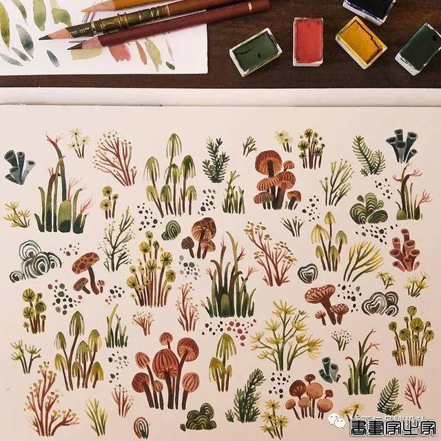 手绘丨颜色超好看的水彩插画，可爱至极的笔触勾勒出生活最自然丰富的景致-52.jpg