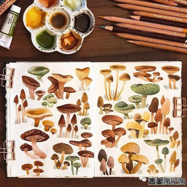 手绘丨颜色超好看的水彩插画，可爱至极的笔触勾勒出生活最自然丰富的景致-55.jpg