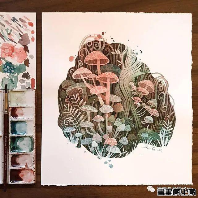 手绘丨颜色超好看的水彩插画，可爱至极的笔触勾勒出生活最自然丰富的景致-61.jpg
