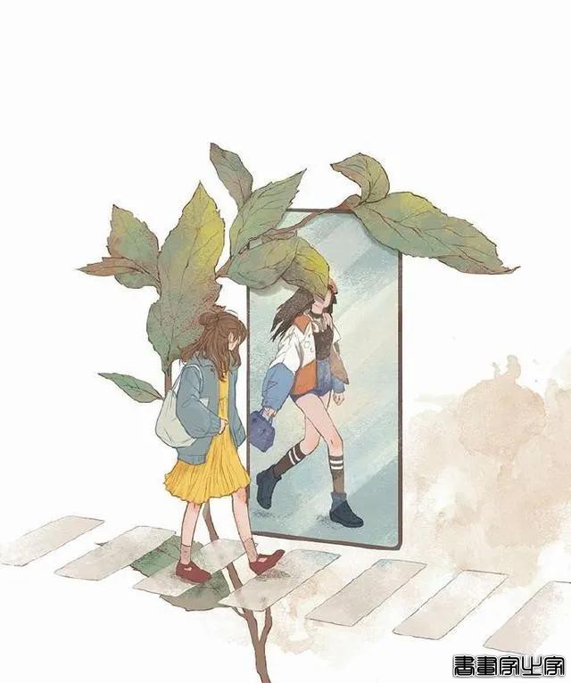 插画师：Sieu Tran ?丨暖暖的鹅黄色与内敛的蓝，美好的视觉享受-13.jpg