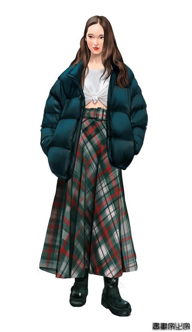 时尚穿搭插画 第2期，干净时尚气质独特的服装设计插画稿欣赏-21.jpg