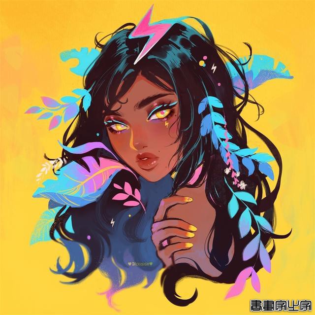 魔法少女系列插画，甜美温柔的画风，画面美好且奇幻-6.jpg