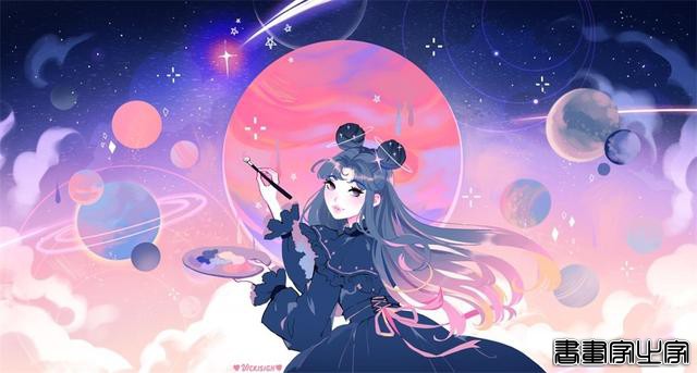 魔法少女系列插画，甜美温柔的画风，画面美好且奇幻-8.jpg