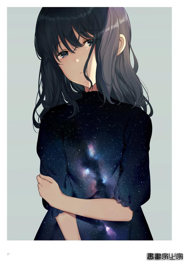 画集Astra插画欣赏，以天空和少女为主题，充满透明感的人物画风-15.jpg