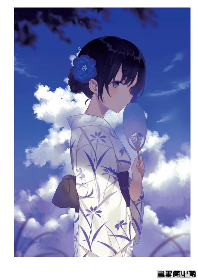 画集Astra插画欣赏，以天空和少女为主题，充满透明感的人物画风-16.jpg