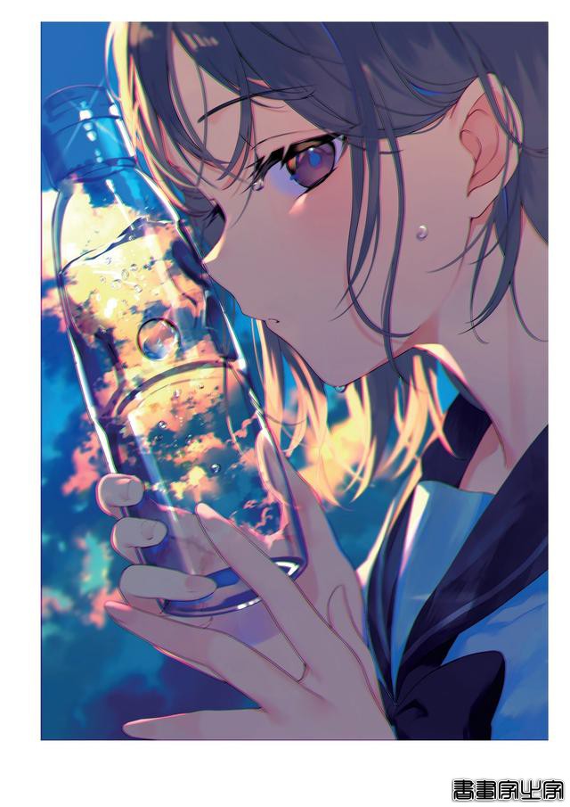 画集Astra插画欣赏，以天空和少女为主题，充满透明感的人物画风-38.jpg