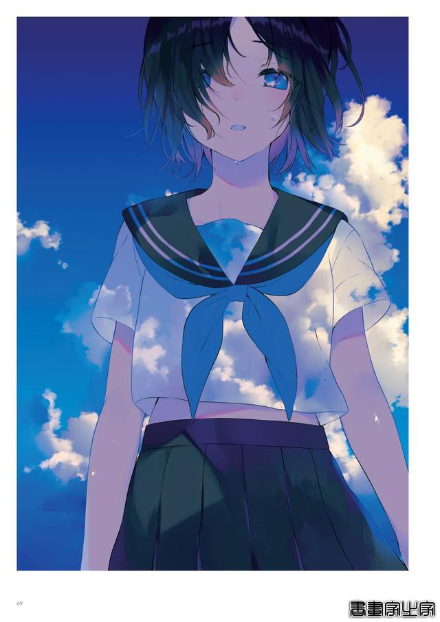 画集Astra插画欣赏，以天空和少女为主题，充满透明感的人物画风-40.jpg