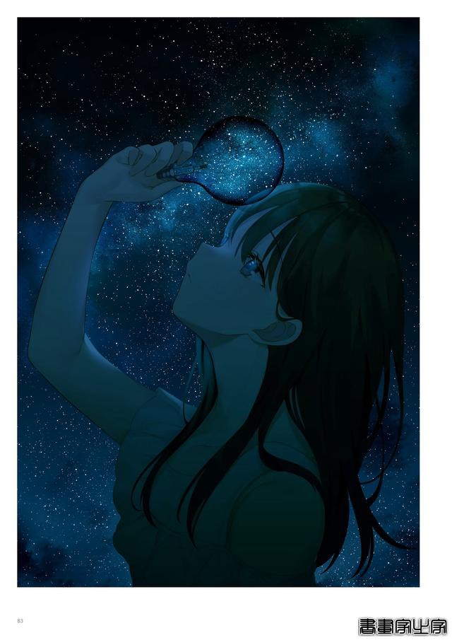 画集Astra插画欣赏，以天空和少女为主题，充满透明感的人物画风-47.jpg