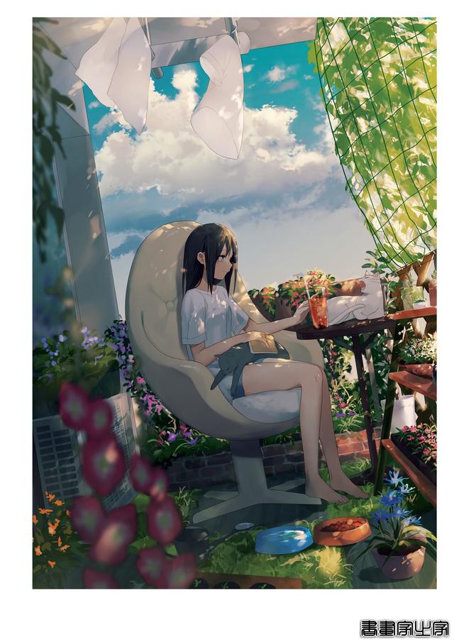 画集Astra插画欣赏，以天空和少女为主题，充满透明感的人物画风-61.jpg